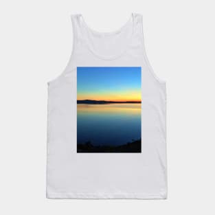 Orange Sunset on a Northern Canadian Autumn Lake - Ripples on the Water Tank Top